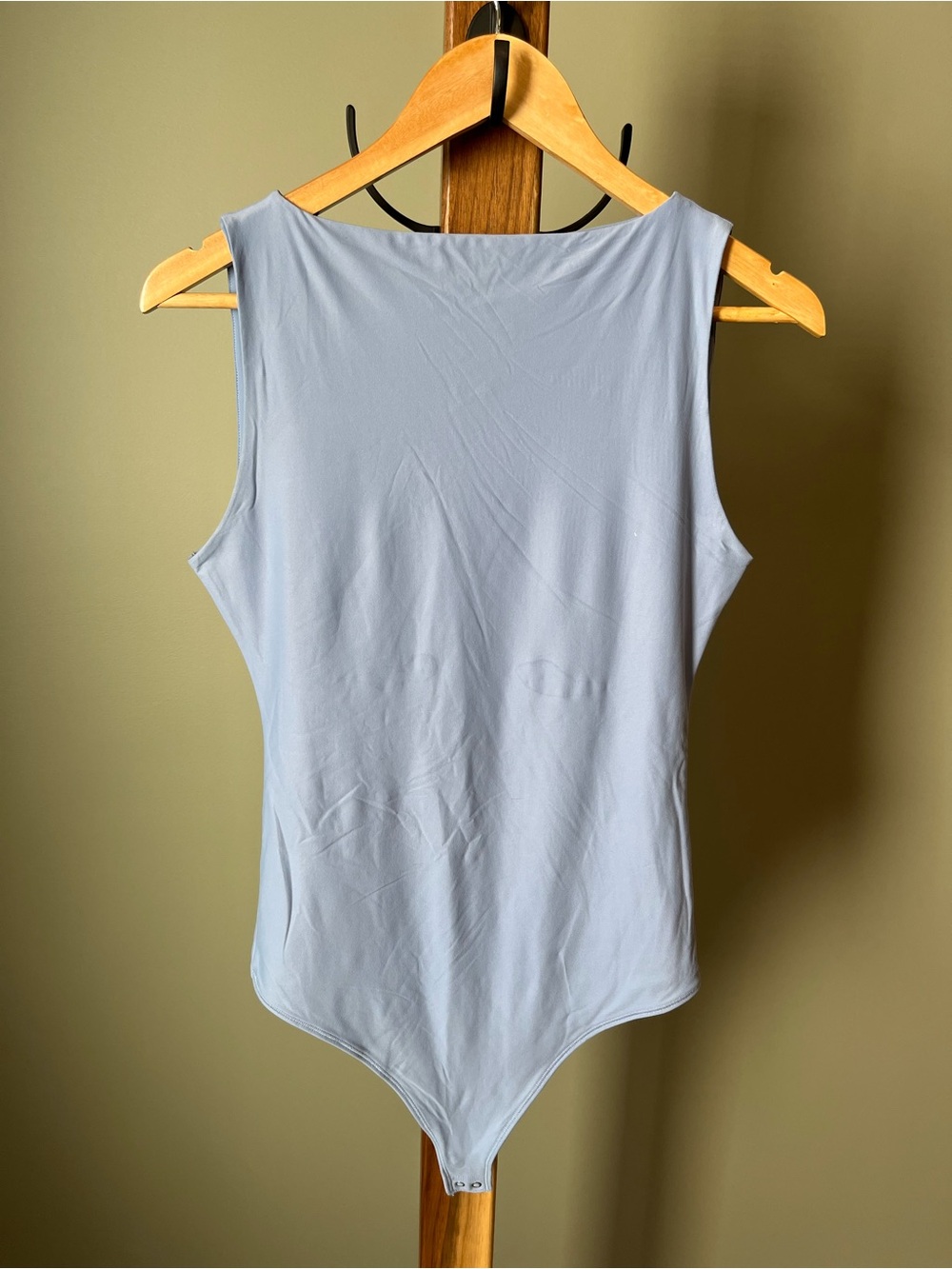 Abercrombie and Fitch High Neck Light Blue Sleeveless Bodysuit - Women Tops